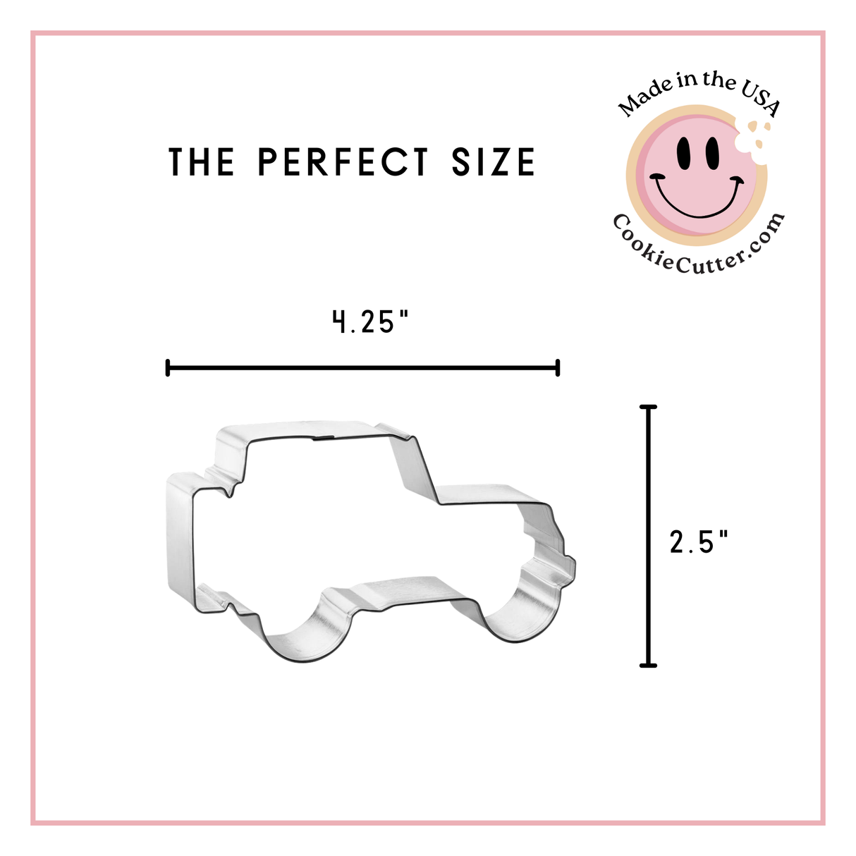 SUV Military Off-Road Vehicle Cookie Cutter 4.25 in B1534