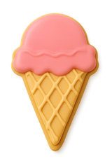 Ice Cream Cone Cookie Cutter 4 in B1558