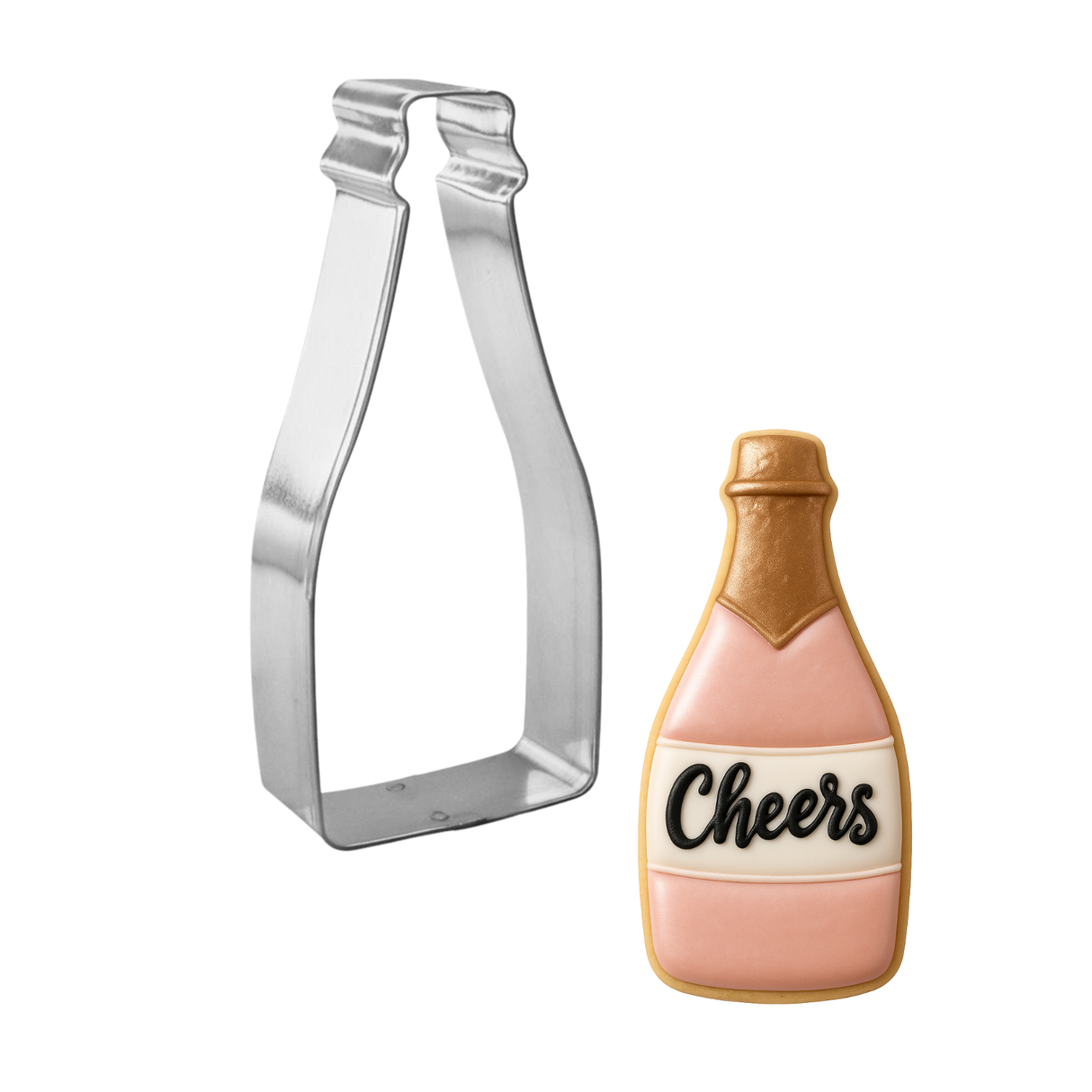 Champagne Bottle Cookie Cutter 4.5 in B1561