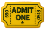 Ticket Plaque Cookie Cutter 3.75 in B1567