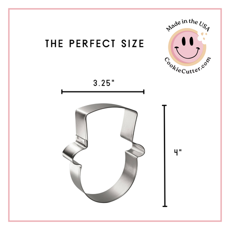 Snowman Face With Hat Cookie Cutter 3.75 in B1583