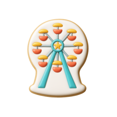 Snowglobe - Gum Ball Machine - Ferris Wheel - PYO - Cookie Cutter 4.75 in B1630