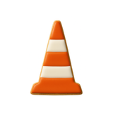 Traffic Cone Cookie Cutter 3.5 in B1634