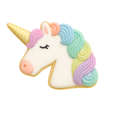 Unicorn Head With Mane Cookie Cutter 5 in B1683