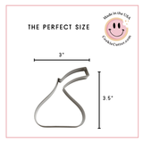 Chocolate Candy Kiss Cookie Cutter 3.5 in B1765
