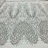1 Yard Beaded Lace Fabric Embroidered on 100% Polyester Net Mesh