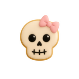 Skull With Bow 3 in. B2030