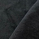 Corduroy Fabric Linen Cotton Blend Black