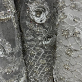 Beaded 3D Floral Lace Fabric