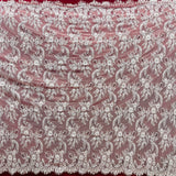 Embroidered Lace Fabric with Eyelash Scallop
