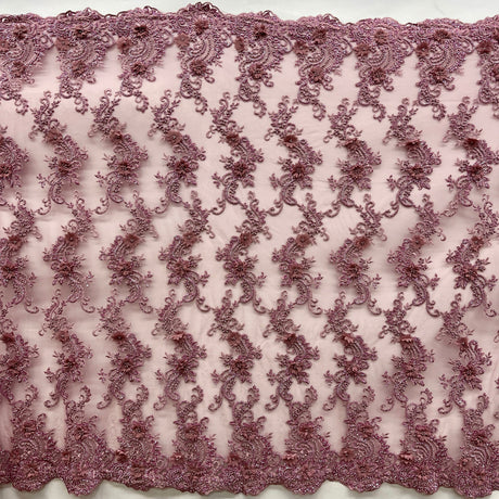 3D Floral Lace Embroidered Mesh