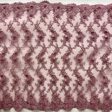 Beaded Floral Lace Fabric 3D Embroidered Net Mesh 52" Wide