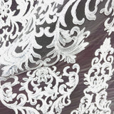 Beaded Corded Lace Fabric 51" Wide
