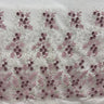 1 Yard Beaded 3D Floral Lace Fabric Embroidered on 100% Polyester Net Mesh