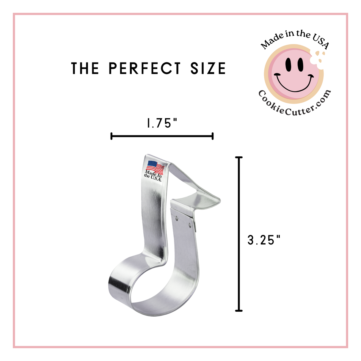 Music Note Cookie Cutter 3.25 in B622
