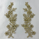 Beaded Floral Lace Applique