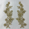 Beaded Floral Lace Applique