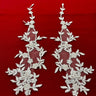 Beaded Corded Floral Lace Applique