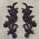 Beaded Corded Floral Lace Applique