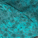 1 Yard Beaded Lace Fabric Embroidered on 100% Polyester Net Mesh 52" Wide