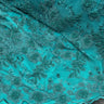 GD-366 Beaded Lace Polyester Fabric - Jade Floral Embroidered Beaded Pearl Scalloped Edges, 52" Width (1 Yard)