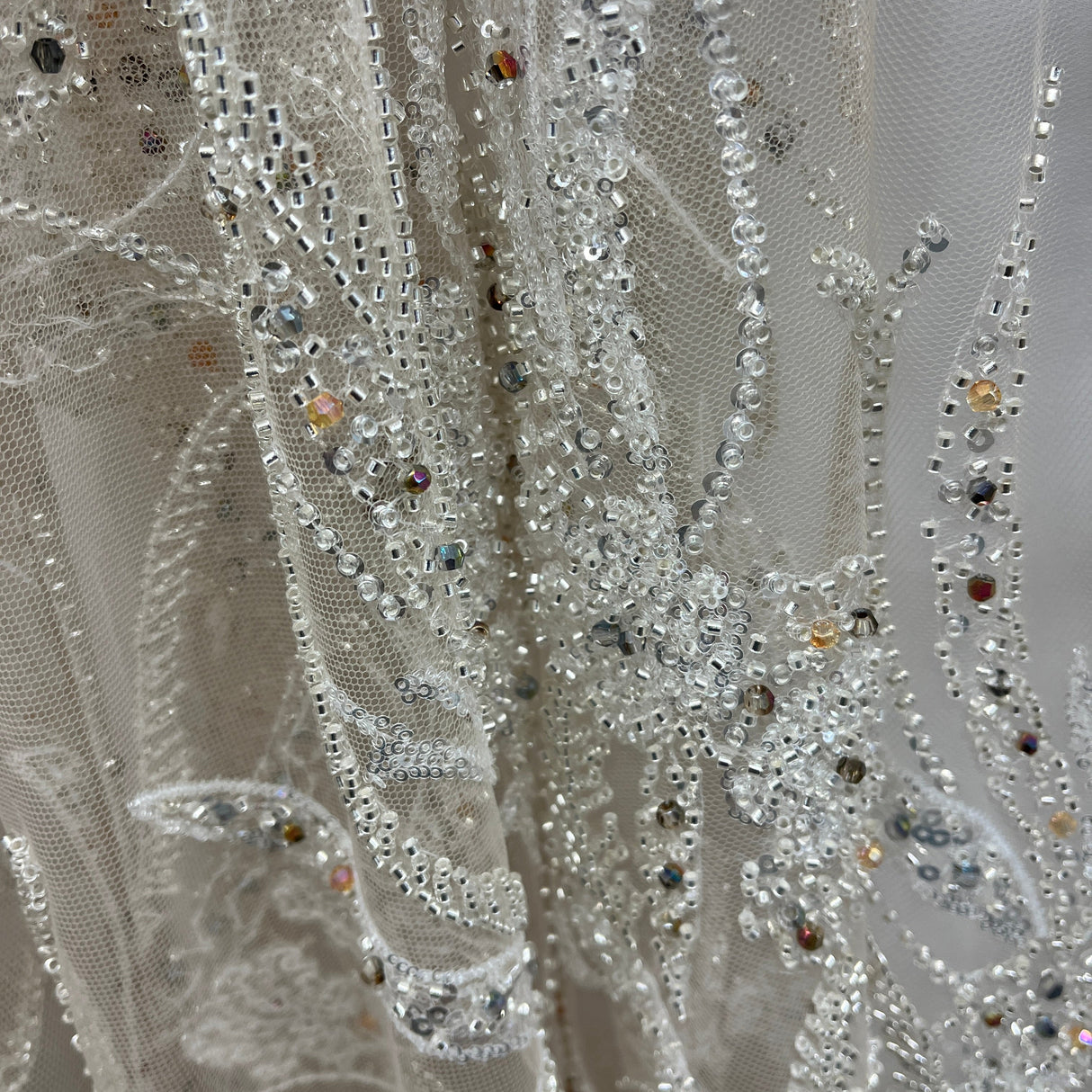Beaded Embroidered Lace Mesh