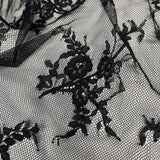 3 Yards Chantilly Embroidered Lace Fabric with Eyelash Scallop