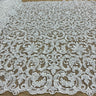 Beaded Lace Fabric Ivory 51" Wide