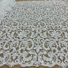 1 Yard Luxurious Beaded Lace Fabric Embroidered on Polyester Net Mesh