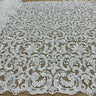 Embroidered Beaded Lace Ivory Mesh