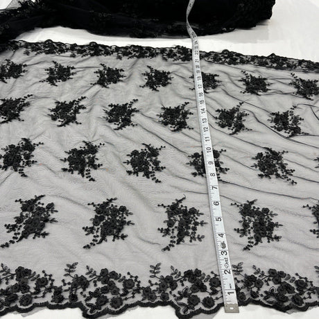 Beaded Floral Lace Trimming 21" Wide