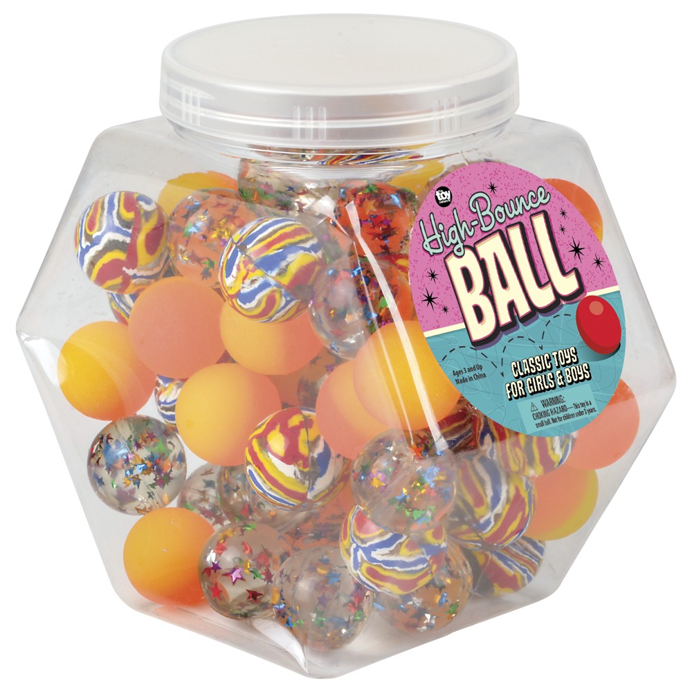 Hi Bounce Balls Assortment (60 Pc Canister)