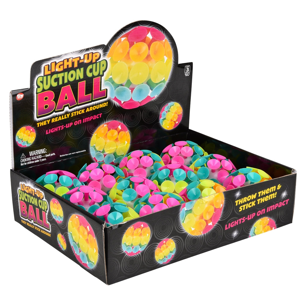 Light-Up Suction Cup Ball (12 Pc Display)