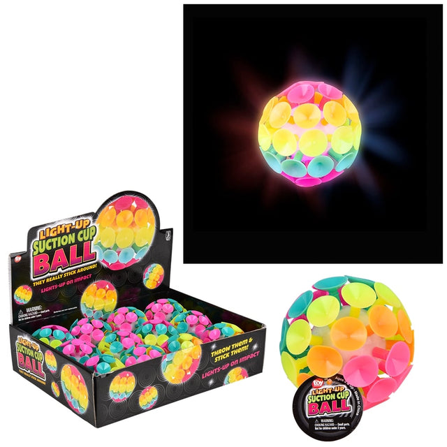 Light-Up Suction Cup Ball (12 Pc Display)