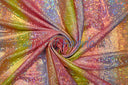Rainbow Shattered Hologram Spandex Nylon Spandex Fabric - Rainbow Shattered Holographic Foil, 58/60" Width (1 Yard)