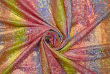 Rainbow Shattered Hologram Spandex Nylon Spandex Fabric - Rainbow Shattered Holographic Foil, 58/60" Width (1 Yard)