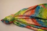 Rainbow Shattered Hologram Spandex Nylon Spandex Fabric - Rainbow Shattered Holographic Foil, 58/60" Width (1 Yard)