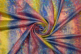 Rainbow Shattered Hologram Spandex Nylon Spandex Fabric - Rainbow Shattered Holographic Foil, 58/60" Width (1 Yard)