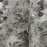 Beaded 3D Floral Lace Fabric Multitone Embroidered