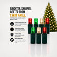 5mm Warm White/Red/Green - 70L 4" Spacing