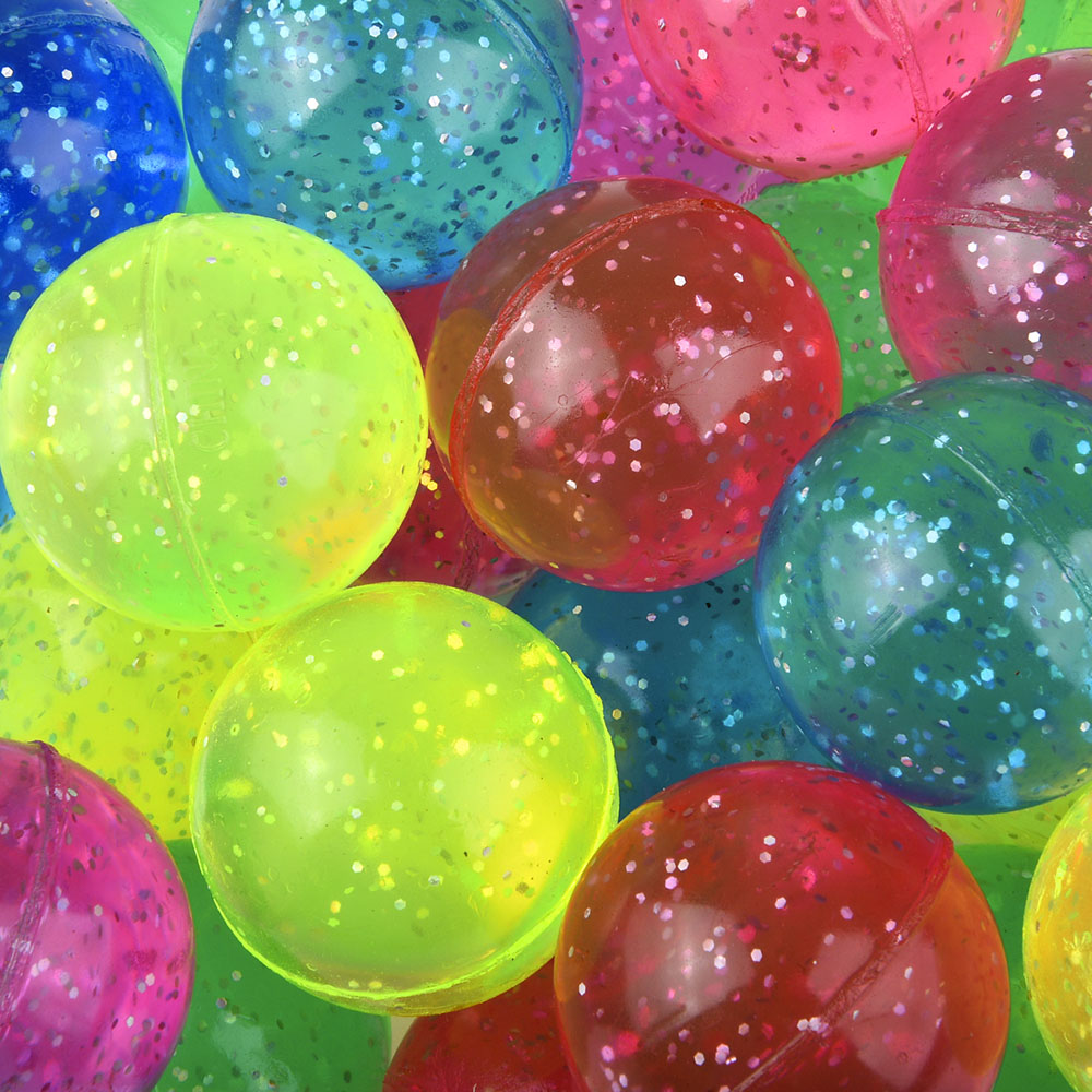 Glitter Hi-Bounce Balls (30 Pc Canister)