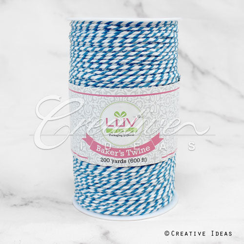Baker's Twine Cord-200 Yds (White/Blue)