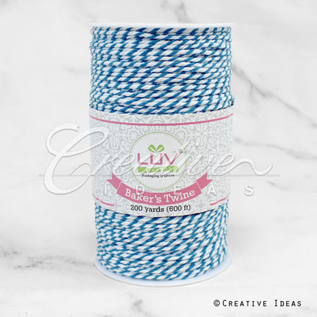 Baker's Twine Cord-200 Yds (White/Blue)