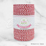 Baker's Twine Cord-200 Yds (White/Red)