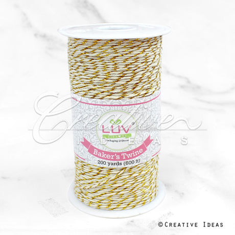 Baker's Twine W/Metallic Trim-200 Yds (Gold)
