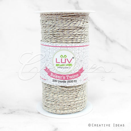 Baker's Twine W/Metallic Trim-200 Yds (Silver)