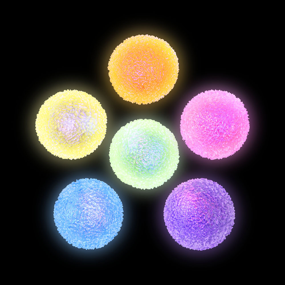 Light-Up Crystal Bouncy Ball (12 Pc Display)