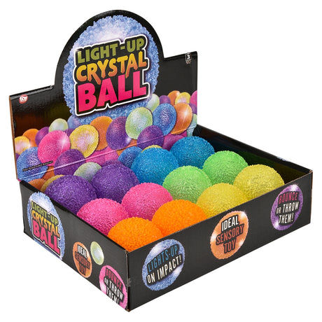 Light-Up Crystal Bouncy Ball (12 Pc Display)