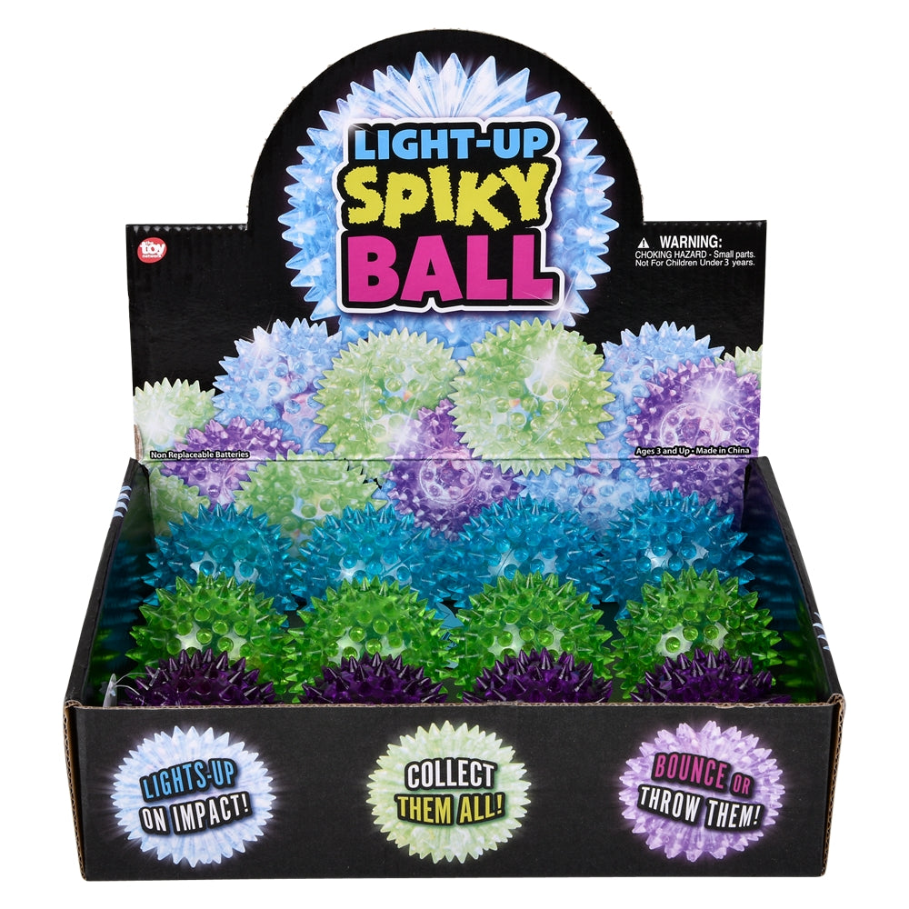 Light-Up Spiky Ball (12 Pc Display)