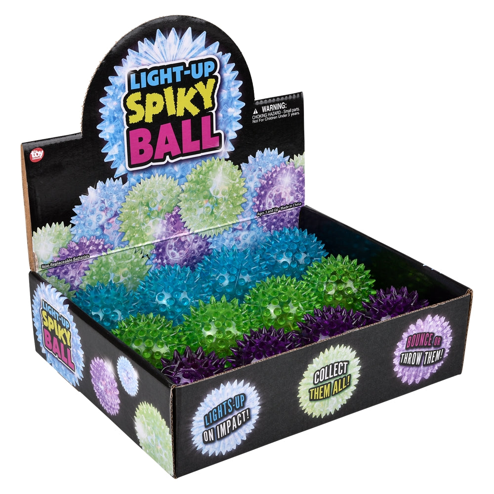 Light-Up Spiky Ball (12 Pc Display)